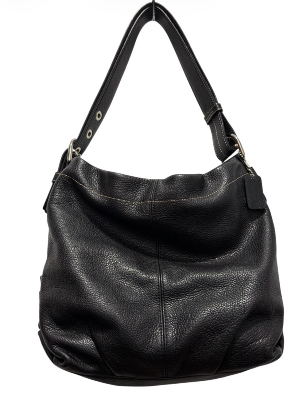Coach Black Leather Hobo shoulder body bag F15064